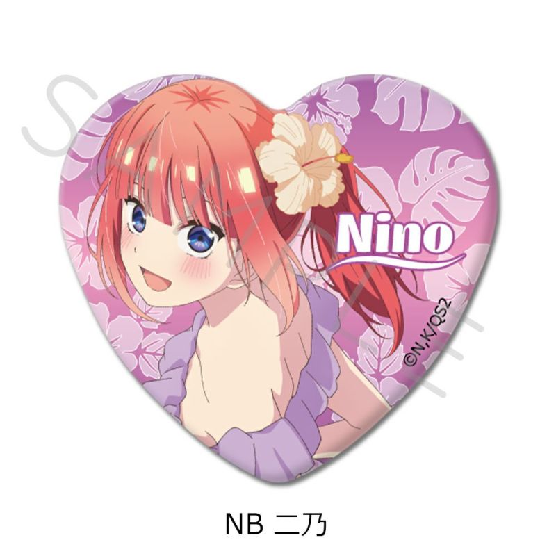 五等分の花嫁 ハート缶バッジ 中野二乃 TVスペシャルアニメ「五等分の花嫁*」 ハート型缶バッジ NB (二