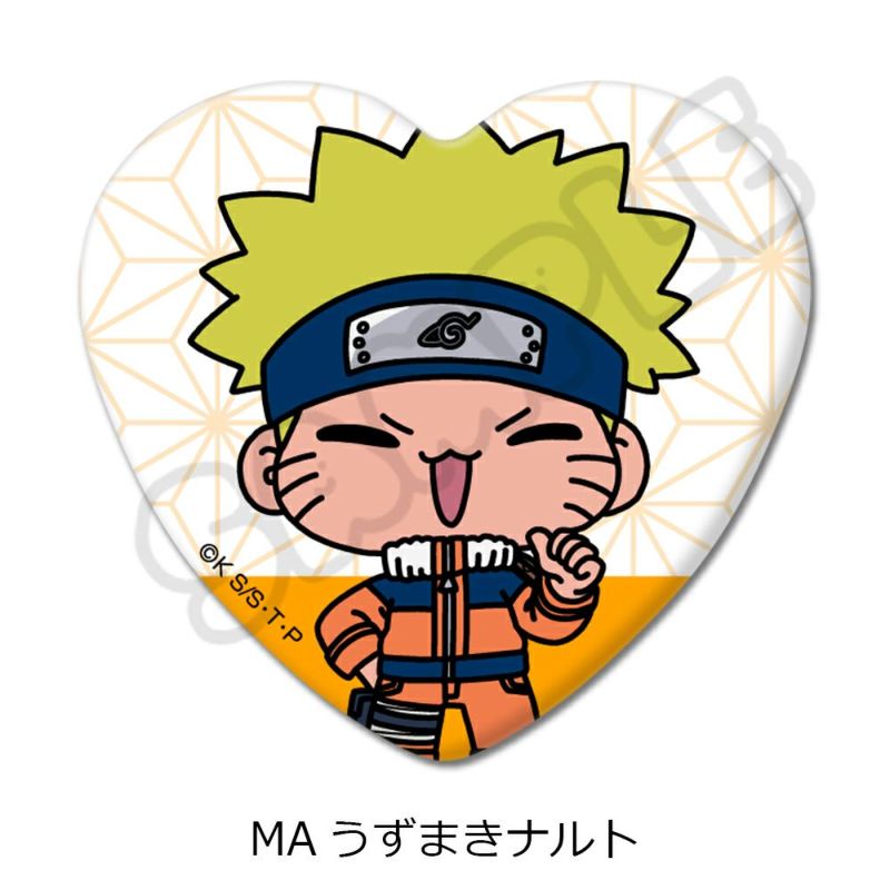 NARUTO サンリオ ぴえろ ハート缶バッジ ナルト NARUTO サンリオ ぴえろ ハート缶バッジ 我愛羅 NARUTO-ナルト