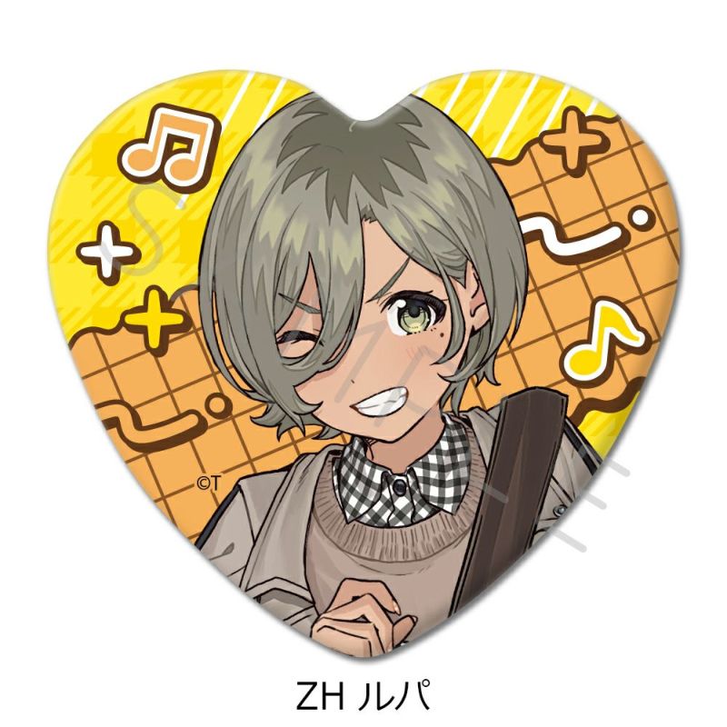 TVアニメ『ガールズバンドクライ』第5弾 ハート型缶バッジ ZH (ルパ