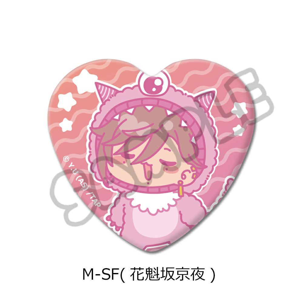 TVアニメ「桃源暗鬼」第3弾 ハート型缶バッジ M-SF (花魁坂京夜)【予約