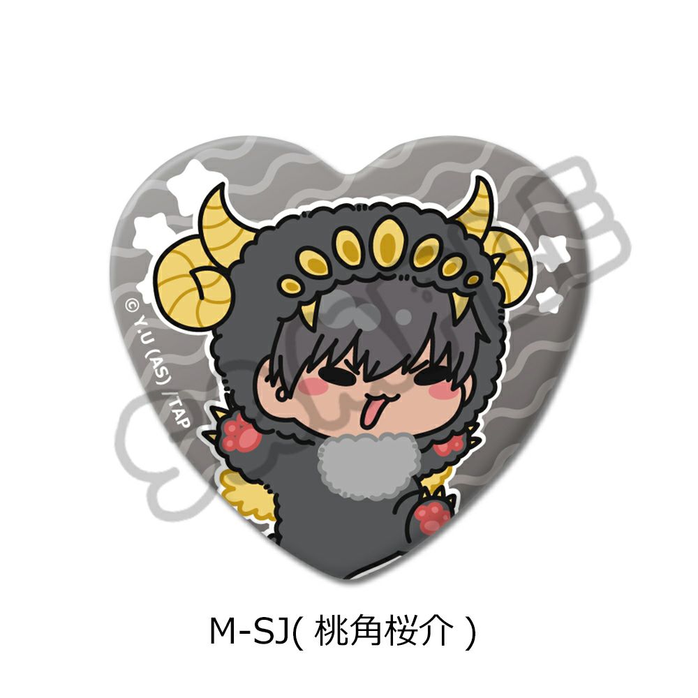 TVアニメ「桃源暗鬼」第3弾 ハート型缶バッジ M-S | j-hobby Collection